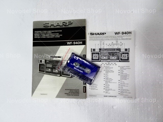 Manual + demo cassette for tape recorder SHARP WF-940